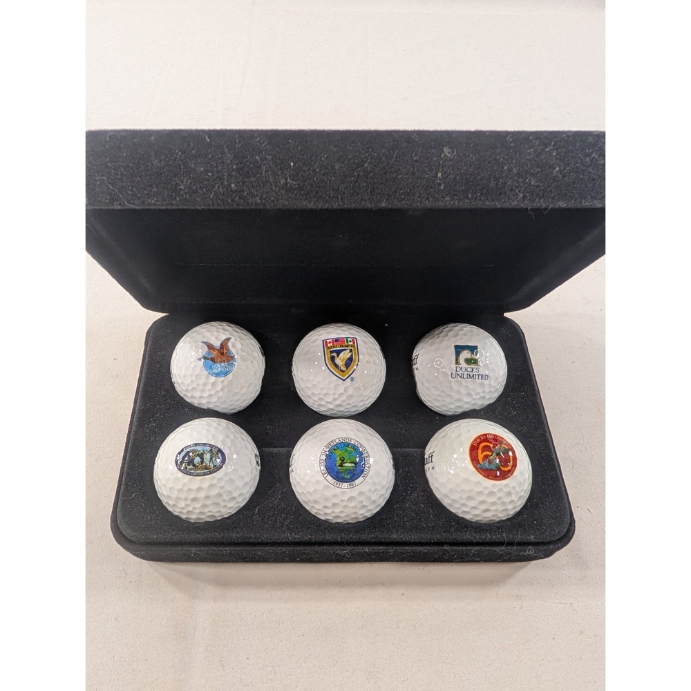 Ducks Unlimited Set of 6 Golf Balls in Black Velvet Case
